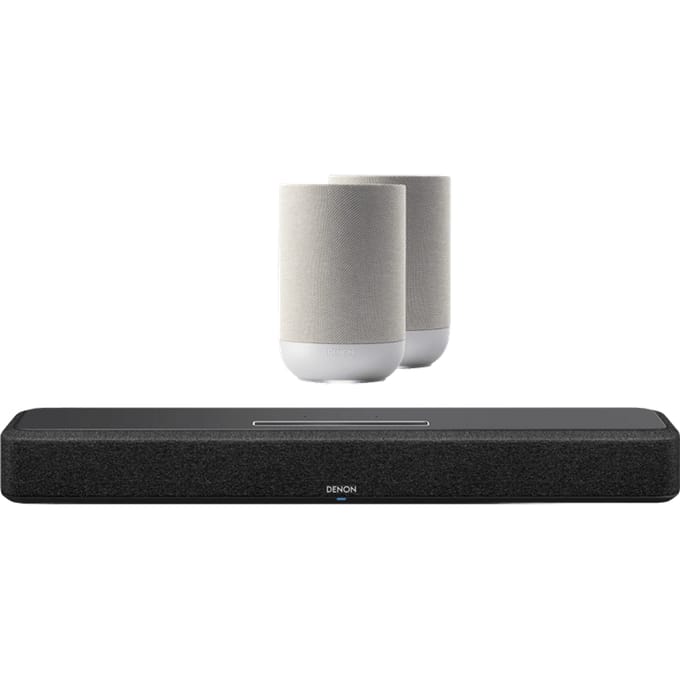 Denon Home Soundbar 550 + Denon Home 200 Zilver (2x)