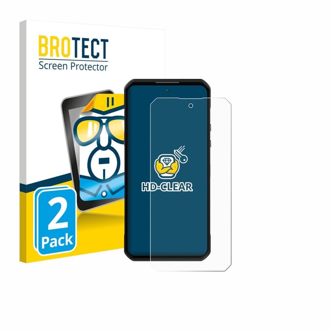 BROTECT - Screenprotector voor Oukitel WP60 - Folie Beschermfolie transparant 2 Stuks