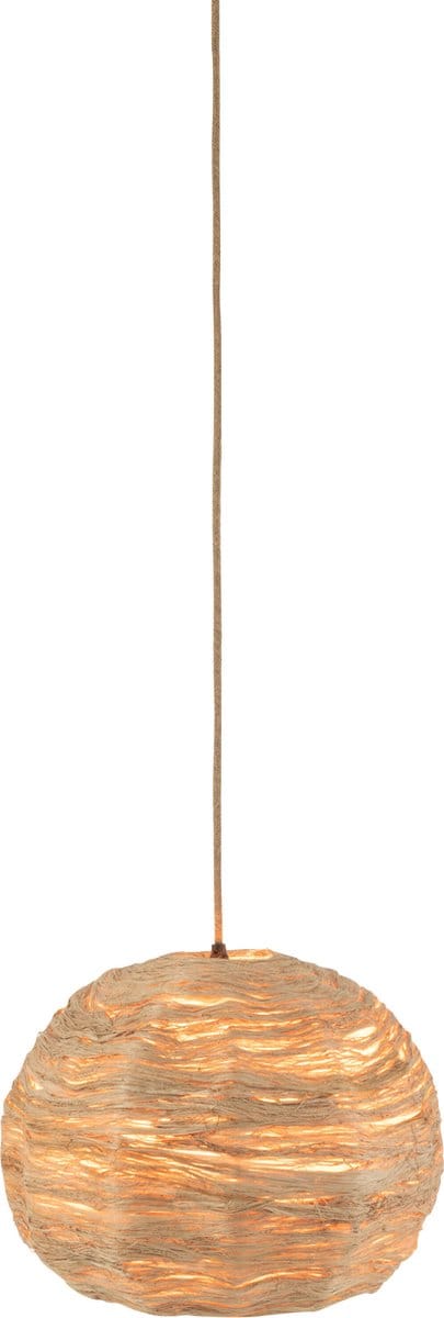 J-Line hanglamp Bol Bananenbladeren - jute - naturel - medium