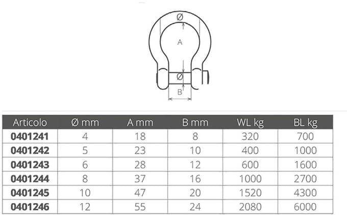 Wichard Boogschakel Zilver 8 mm