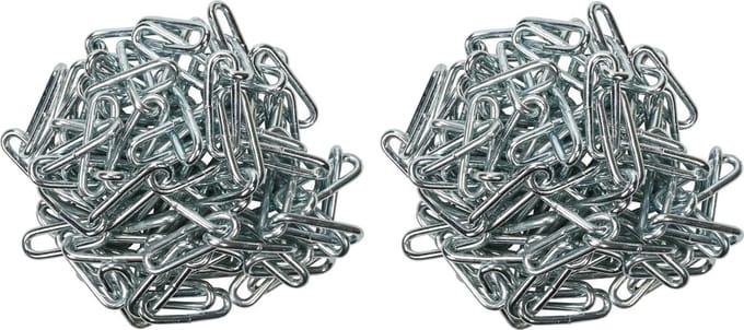 Benson Ketting / voetkettingen / kettingschakels - 2x - staal - 3 m - 6 mm - Handelsketting
