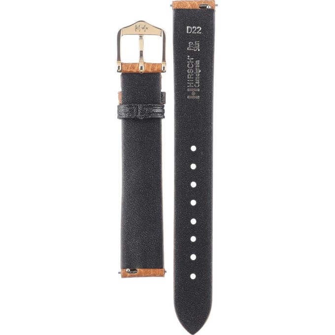 Hirsch Horlogeband -  Camelgrain Honey - Leer - 14mm