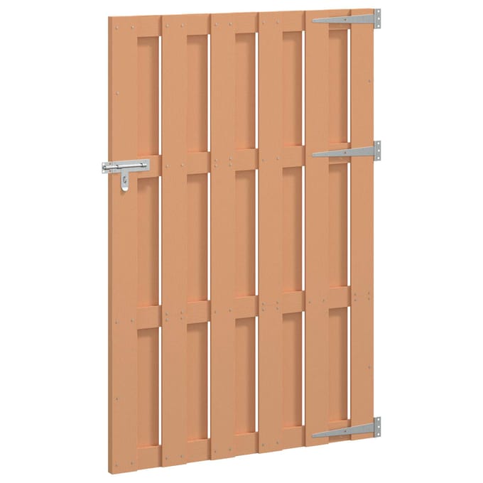 Portail de jardin 100 x 150 cm WPC et Aluminium Marron