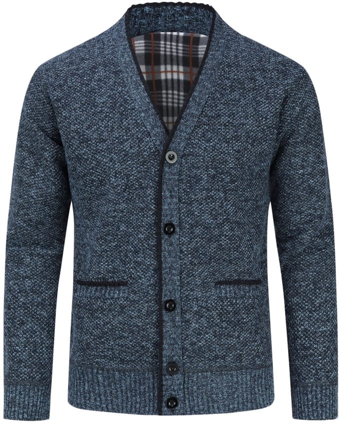 ALLTHEMEN Heren Gebreide Vest - Klassieke Knopen - L