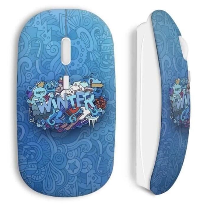 Souris sans Fil - Winter - Wave and sand - Design logo - Compatible Mac et PC - USB WiFi