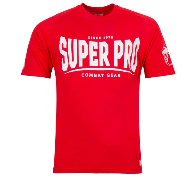Super Pro T-Shirt S.P. Logo Rood/Wit Extra Large