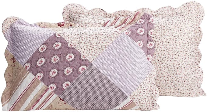 Lavandoux - Kussensloop - Meadow Flowers - 60x70 cm - Roze - Set van 2