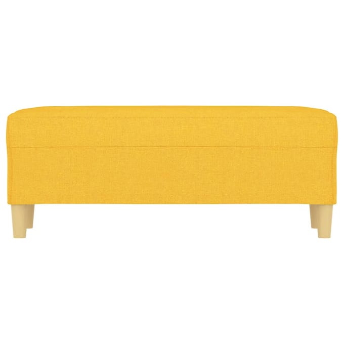 vidaXL - Bankje - 100x35x41 - cm - stof - lichtgeel