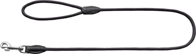 Hunter Looplijn Freestyle Nylon Rond Zwart - Hondenriem - 110x0.8 cm