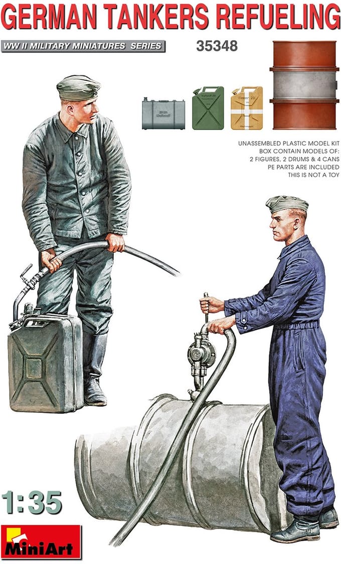 MiniArt Modelbouwpakket Militaire voertuigen - 35348 German Tankers Refueling Plastic - 1:35 - Modelbouw