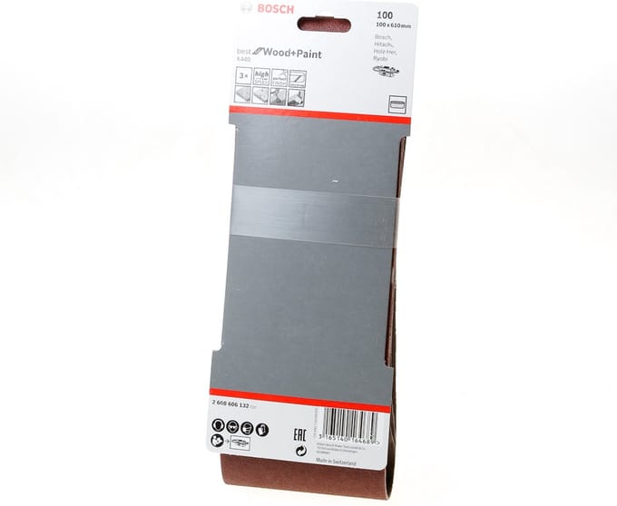 Bosch Slijpband 100x610mm K100 3 stuks