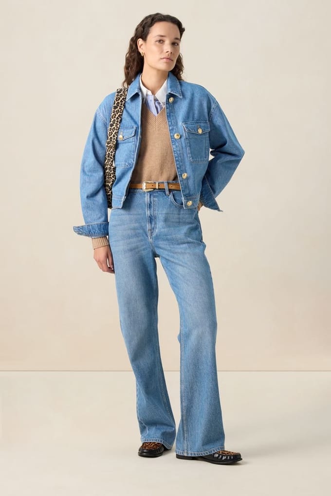 Sissy-Boy - Blauwe high waist flared jeans