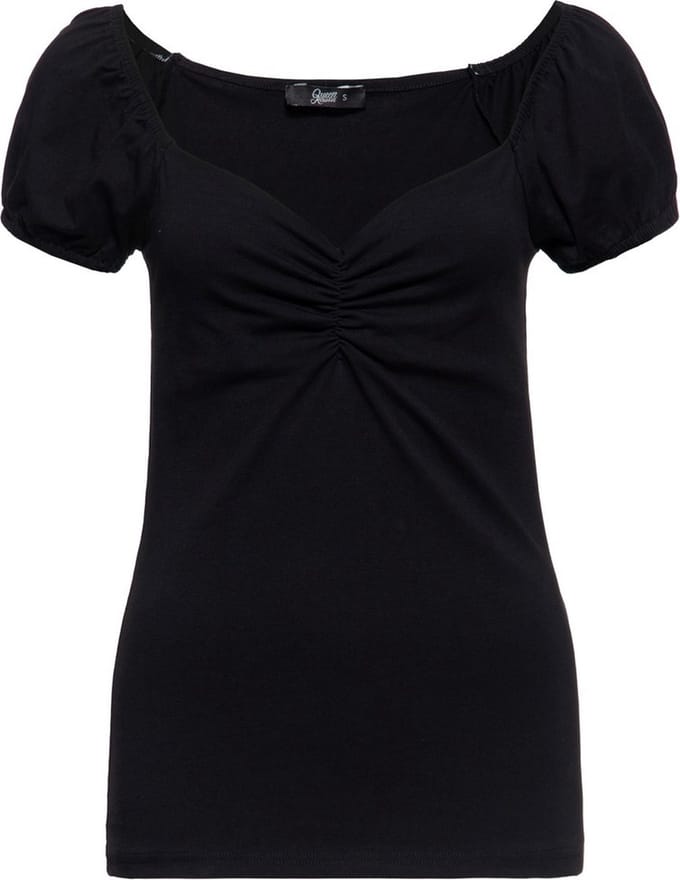 Queen Kerosin dames-T-shirt zwart