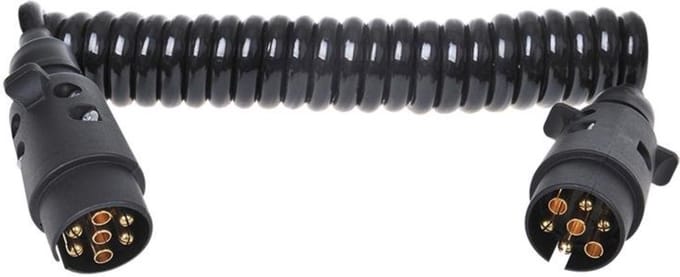 ProPlus spiraalkabel PVC 7-polig zwart 3 meter in blister