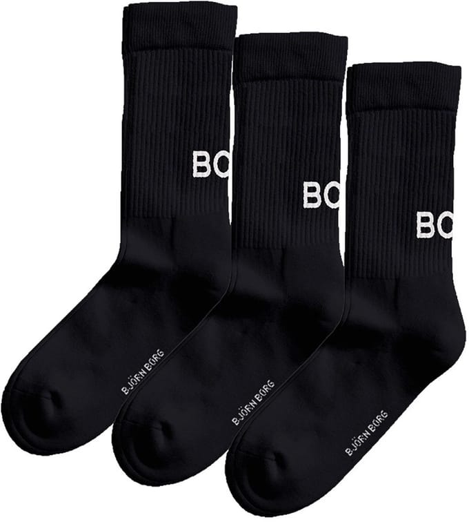 Björn Borg unisex core 3P sokken logo zwart II