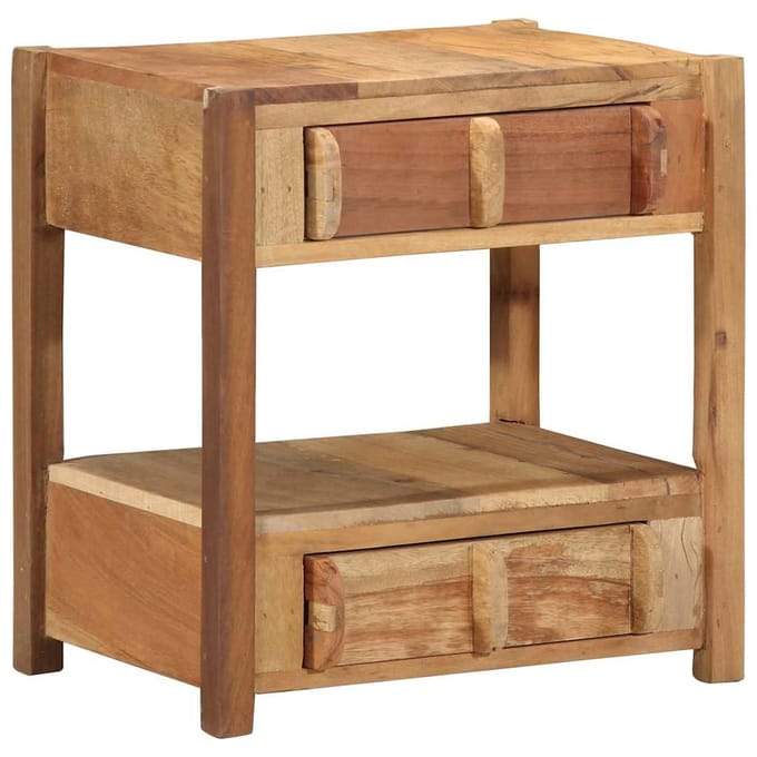 vidaXL - Bijzettafel - Bruin - 43 - x - 32 - x - 46 - cm - Massief - Gerecycleerd - Hout