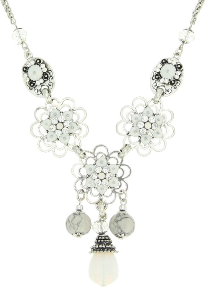 Behave - Ketting Met Bloemenhanger - Vintage Romantische Stijl - 43,5 cm