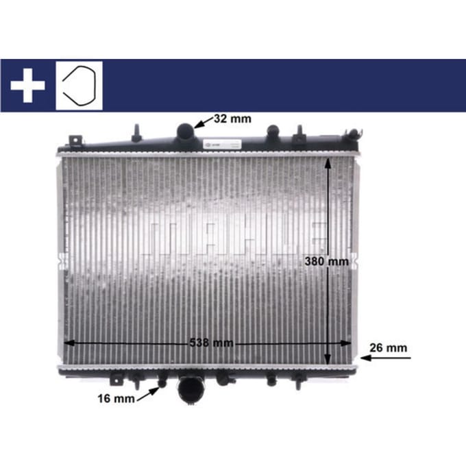 Radiator, motorkoeling MAHLE CR 1433 000S