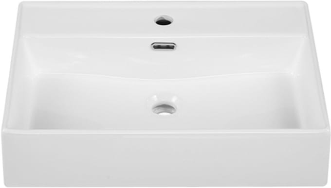 Saniclass Legend Meubelwastafel - 81x47x12cm - met overloop - 1 wasbak - 1 kraangat - keramiek - glans wit