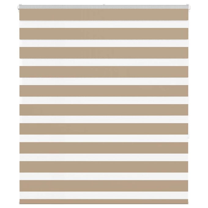 vidaXL - Zebra - Blind - 130x150 - cm - stofbreedte - 125,9 - cm - polyester - zandbruin