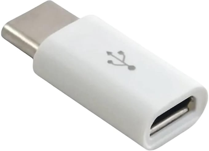 Ulanax® | Adapter - Micro USB-naar-USB C - Converter - Verloopstukje - Wit - 1 stuk