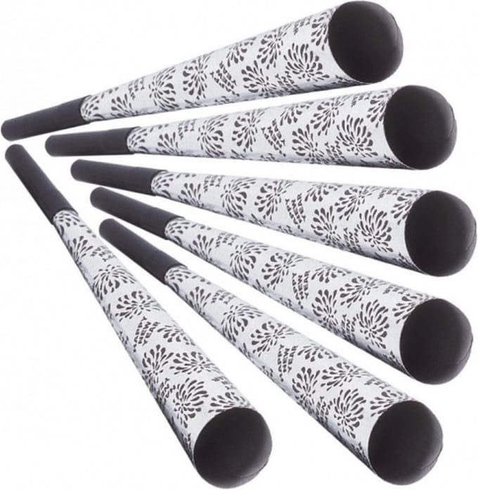 Widmann Oud en nieuw jaar feesttoeters - 6x stuks - zilver - 25 cm - karton en plastic