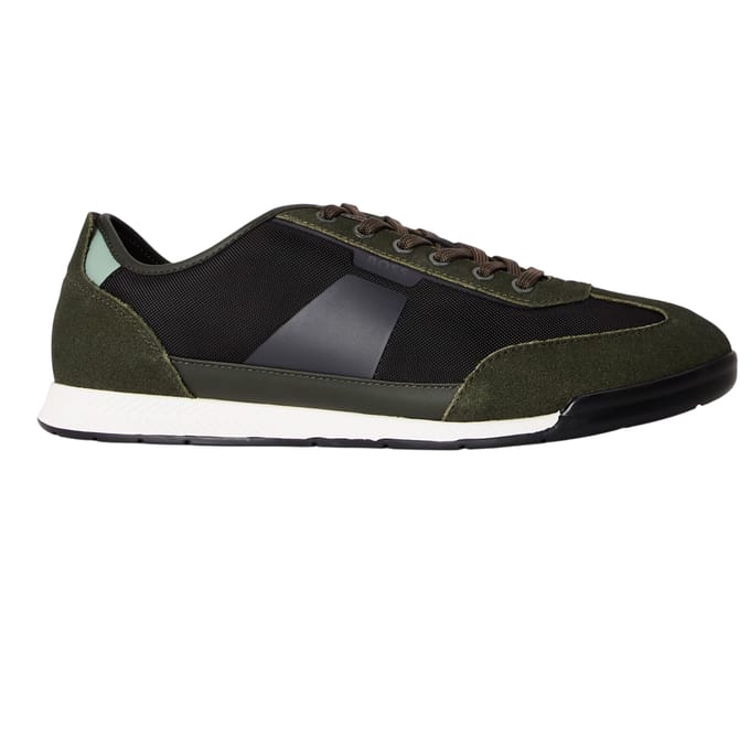 Boss Nitan suède herensneakers (Groen)