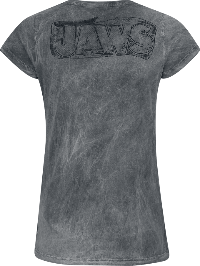 Jaws T-shirt - Jaws - Comic - S tot XL - voor Vrouwen - grijs