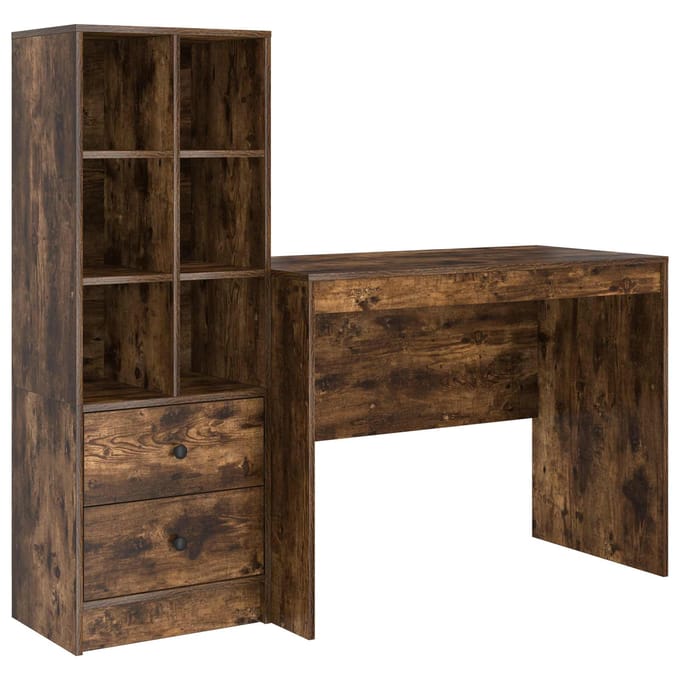 vidaXL - Bureau - Rook - Eiken - 145.5 - x - 50 - x - 127 - cm - 2 - st