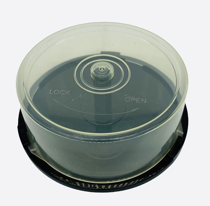 Allecto - CD-CakeBox - Transparante Houder voor 25 CDs - Compact en functioneel - Ideaal voor archivering - Stevig kunststof materiaal