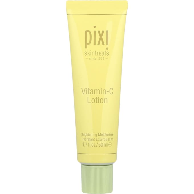 Pixi Beauty, Skintreats, Vitamin-C Lotion, Brightening Moisturizer, 1.7 fl oz (50 ml) yellow