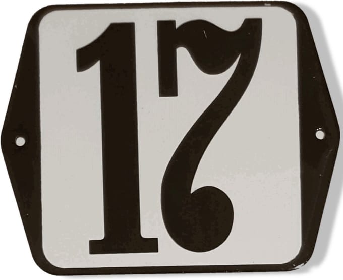 Huisnummer standaard nummer 17