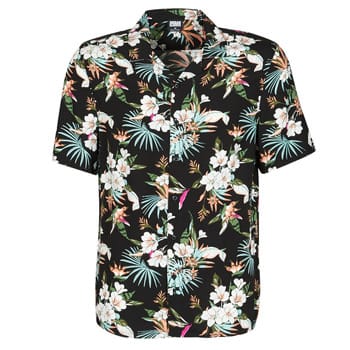 Urban Classics - Viscose AOP Resort Overhemd - S - Zwart