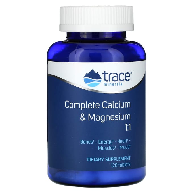 Sporenelementen, Compleet Calcium en Magnesium 1:1, 120 tabletten