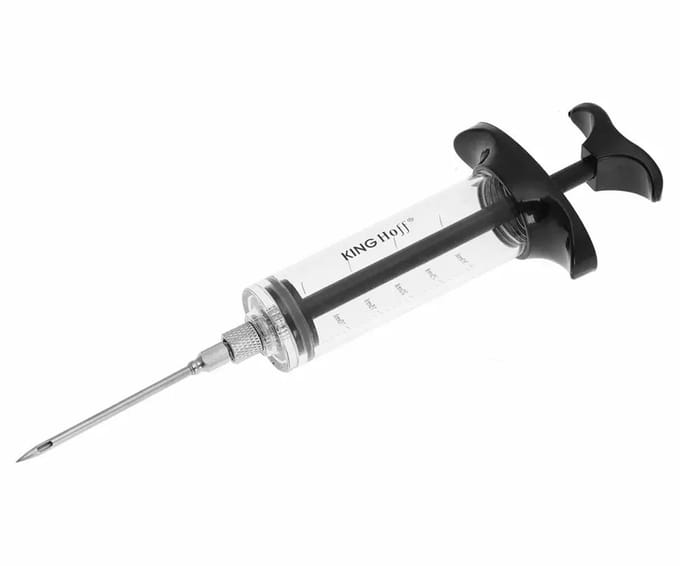 Kinghoff 3902 – Injectiespuit voor marineren vlees – 30 ml