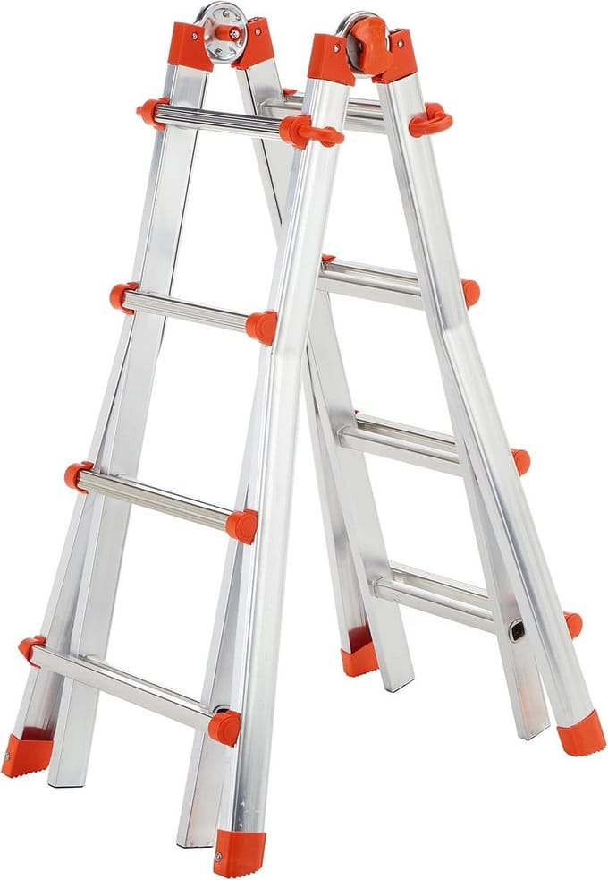 Telescopische Ladder Aluminium (4 + 4) - Multifunctioneel en Compact