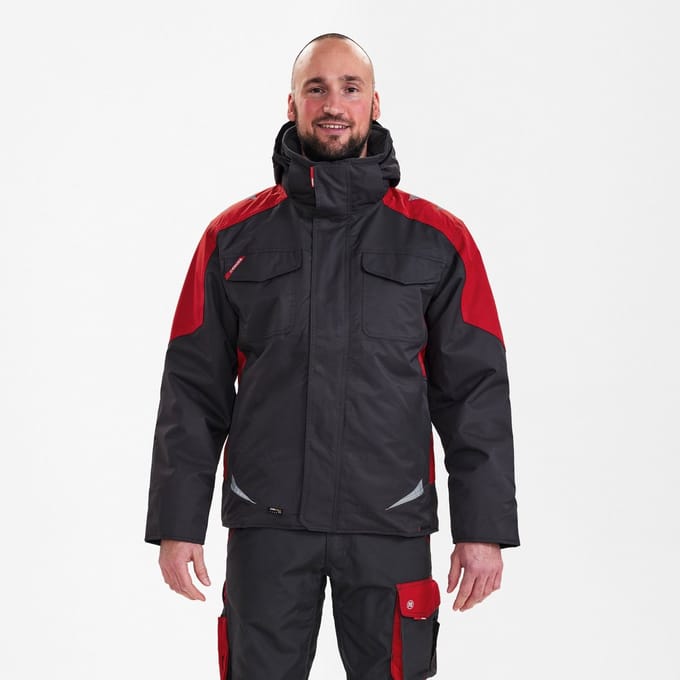 Engel Galaxy winterjack 1410-354 - Anthracite Grey / Tomato Red - M