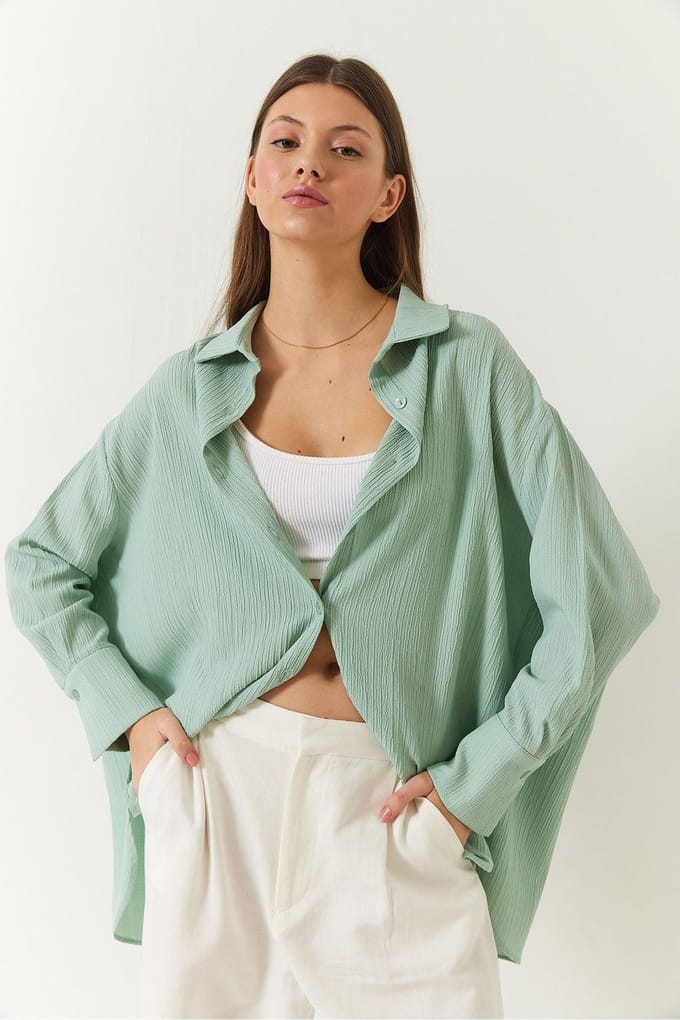 Oversized Textuur Shirt