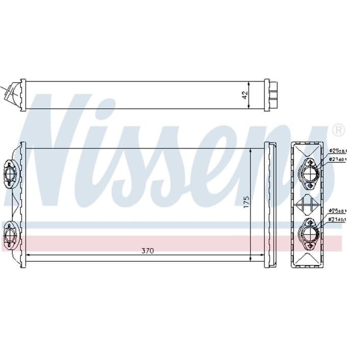 Warmtewisselaar, interieur verwarming NISSENS 71925