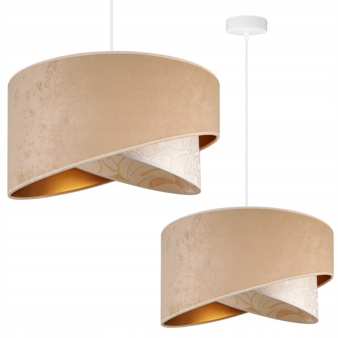 Luxe Hanglamp Glamour Stijl met Stoffen Kap - 45 cm