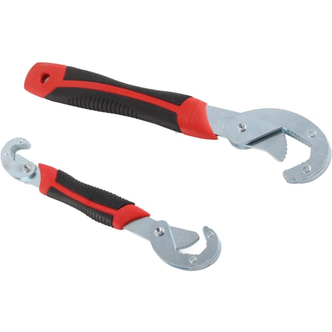2 stuks Zelfinstellende Sleutelset Multifunctioneel 9?32mm Universele Snelgrijp Pijpsleutel gray