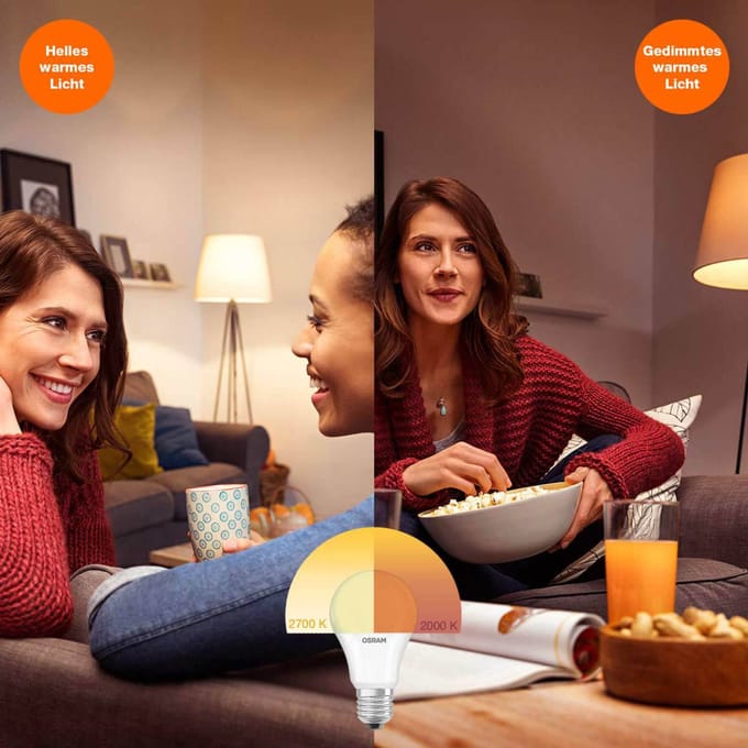 OSRAM HOMELIGHTING 4058075435537 LED-lamp Energielabel E (A - G) E27 Peer 7 W = 60 W Warmwit 1 stuk(s)