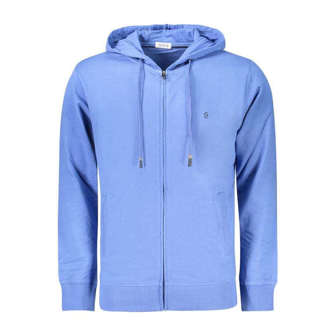 Coveri Bewegende Blauwe Katoenen Heren Sweatshirt
