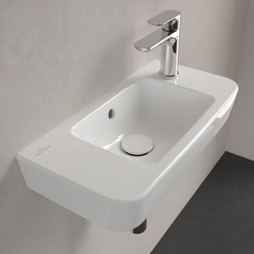 Villeroy & Boch O.novo hand wash basin compact 50 x 25 cm with overflow, tap hole right 4342R501