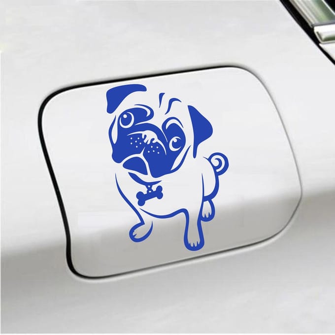 Bumpersticker - Hond - 15 X 10 - Blauw