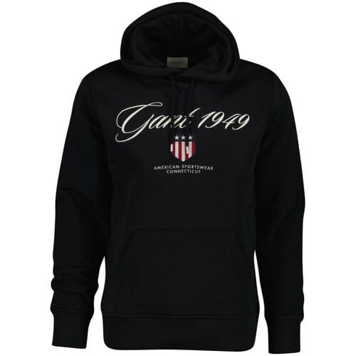 GANT Graphic Hoodie Black Maat: 3XL | Hoodies Outlet | Heren | Zwart