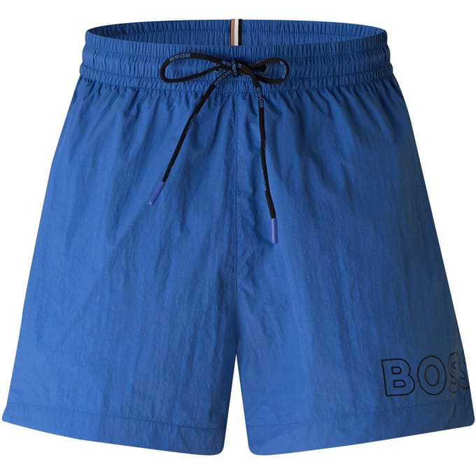 Men's Boss Mooneye Swim Shorts in Bright Blue