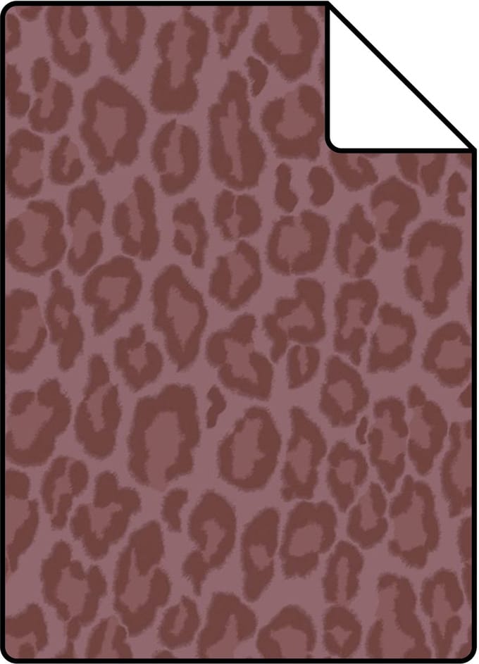 Proefstaal ESTAhome behang panterprint mauve paars - 26.5 x 21 cm - 132206-S