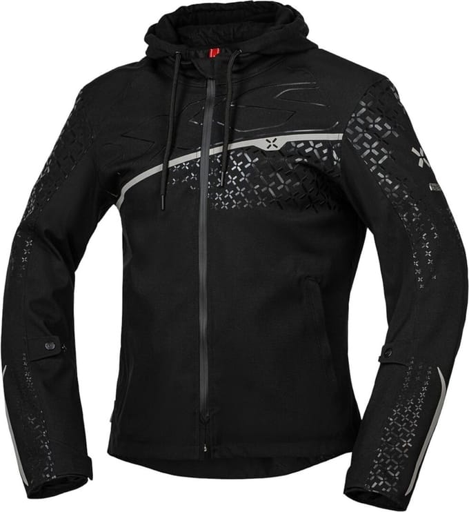 IXS Rapid-STX 1.0 Waterdichte Zwart Textiele Motorjas - Jas