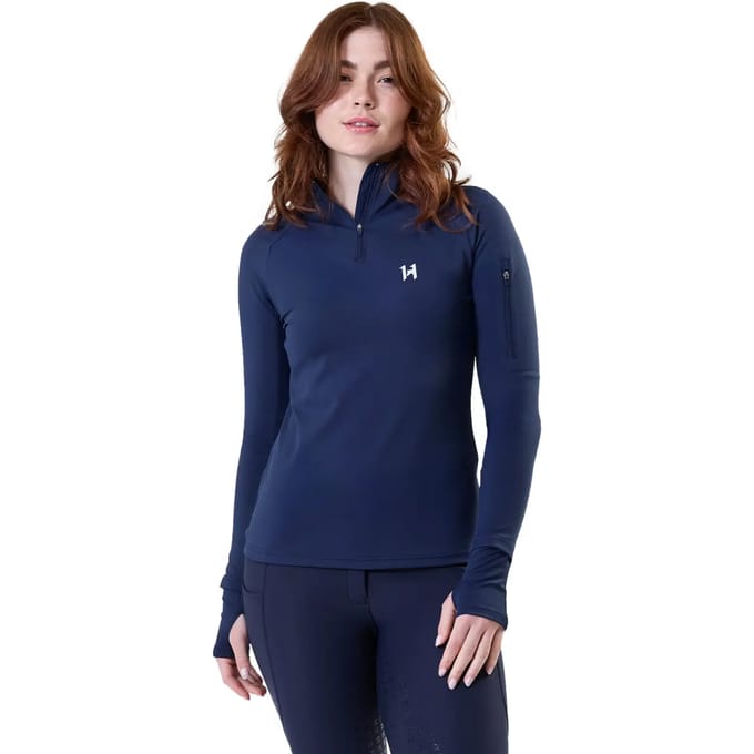 Ritssluiting paardrijdshirt voor dames Horseware Stride